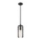 Z-Lite Alverton 1 Light Mini Pendant, Matte Black & Clear 3036MP-MB - alternate 3